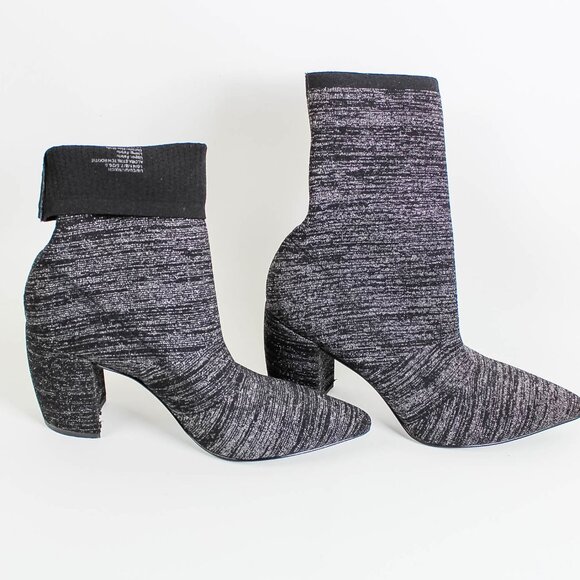 Kenneth Cole ALORA Black Shimmer Knit Sock Bootie Size 10M - Picture 3 of 9